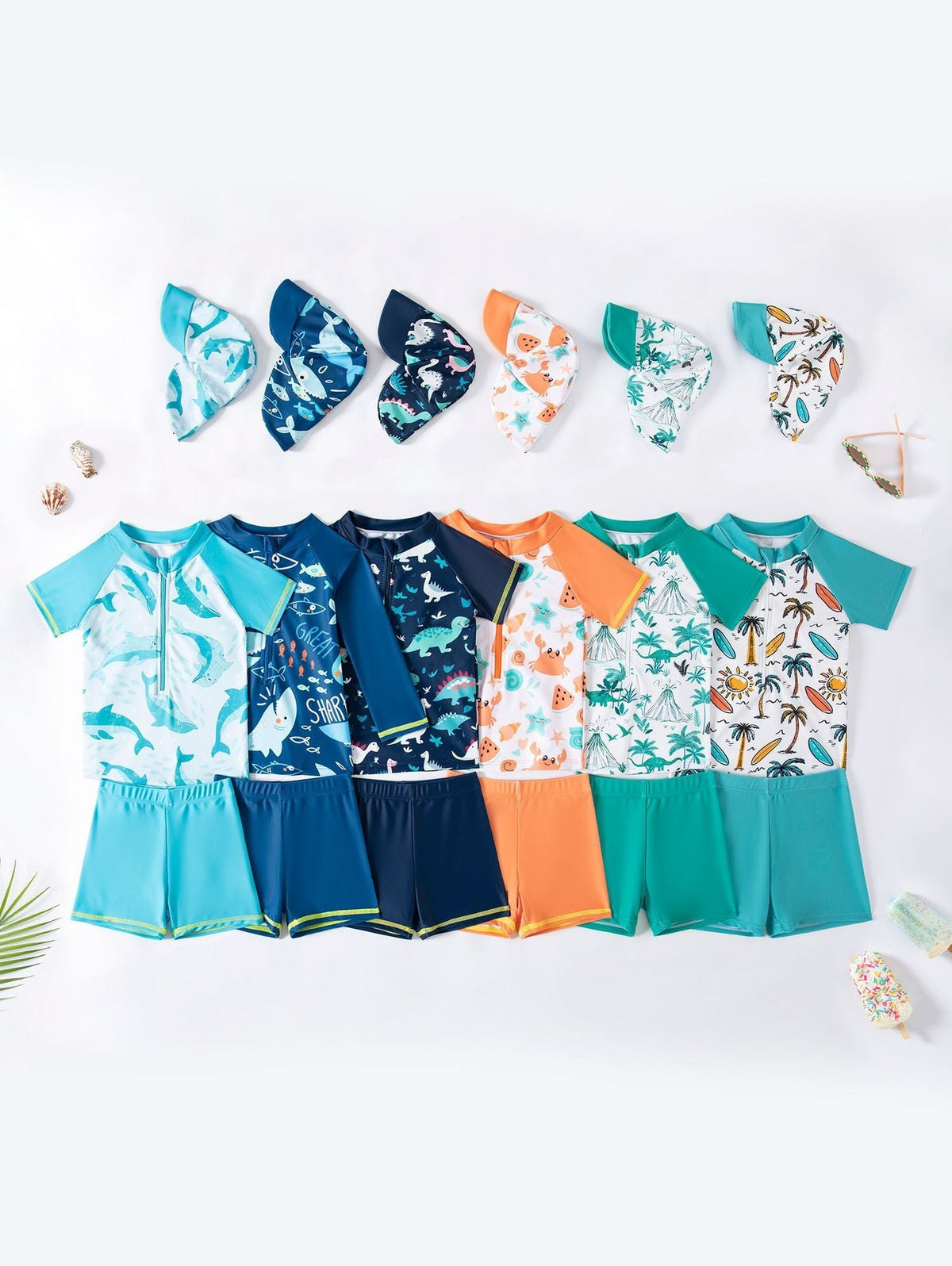 Mambobaby UV Swim Set | 3-Piece with Hat | 6M–4Y