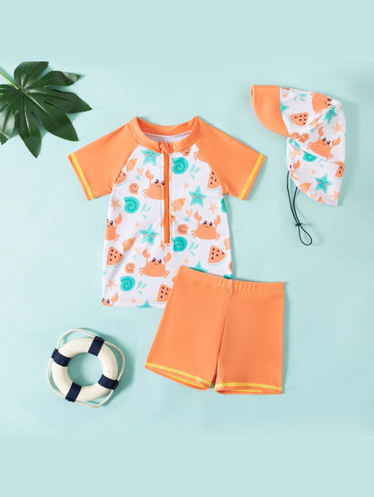 Mambobaby UV Swim Set | 3-Piece with Hat | 6M–4Y