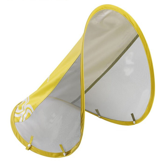 Original Mambobaby™ Float UPF 50+ Yellow Sun Canopy Accessory — High-density UV protection and breathable mesh for UK baby swimming.