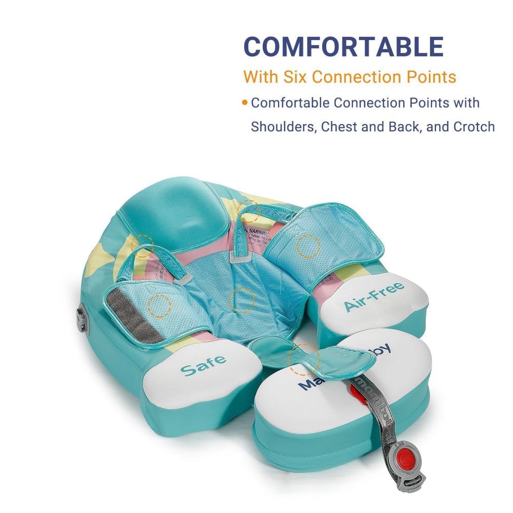 Detail of the Mambobaby™ Rainbow Float featuring 6 connection points for ultimate stability and water balance.